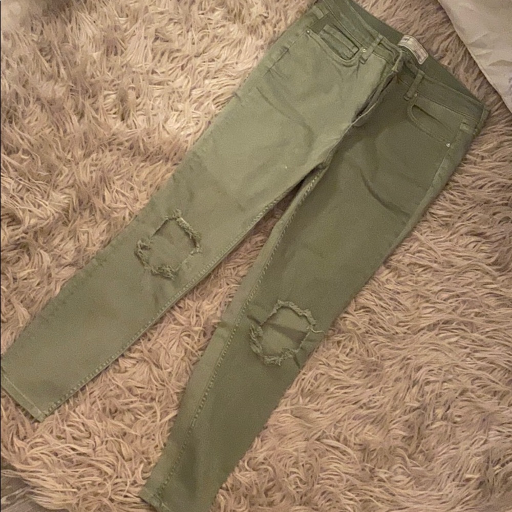 Free People Busted Knee high waist skinny jeans